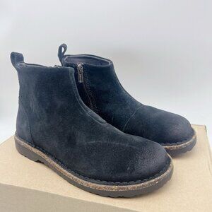 Birkenstock Melrose Boots Suede Black Side Zip Ankle Womens EU 37 US 6- 6.5 R